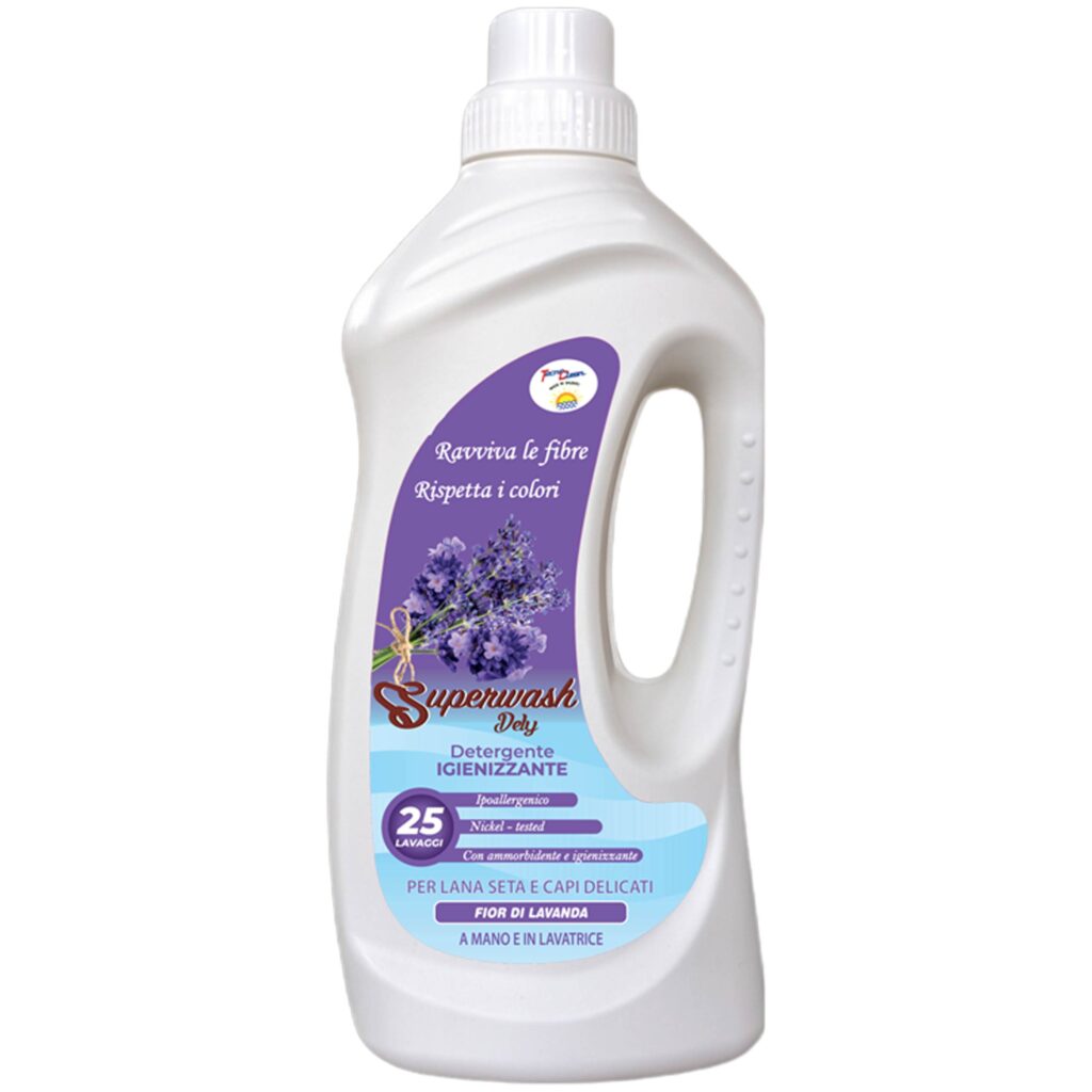 SUPER WASH - Detersivo Lavatrice Igienizzante Dermocompatibile pH neutro  Ipoallergenico Per Bucato 25 Lavaggi x 7 Profumazioni - 7000 ml (Dely) :  .it: Salute e cura della persona